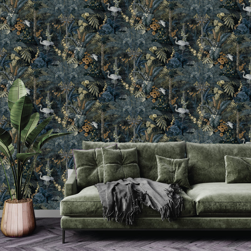 Bay Isle Home Atglen Floral Wallpaper Wayfair
